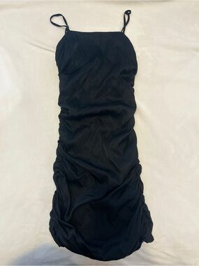Forever 21 Black Body Con Dress with Spaghetti Straps